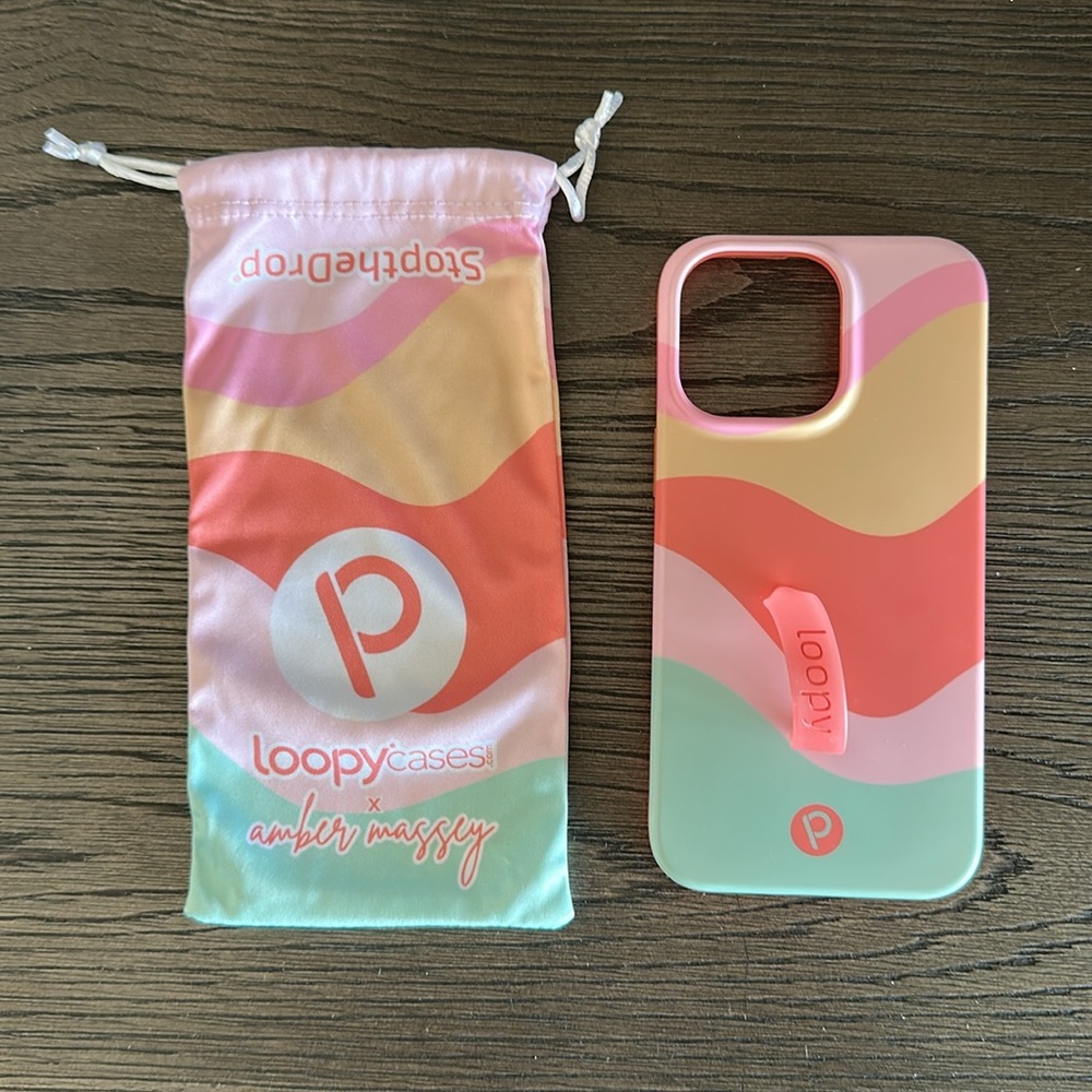 Loopy Case x Amber Massey - Pink and Orange Wave